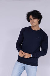 Classic dark blue full sleeve sweatshirt